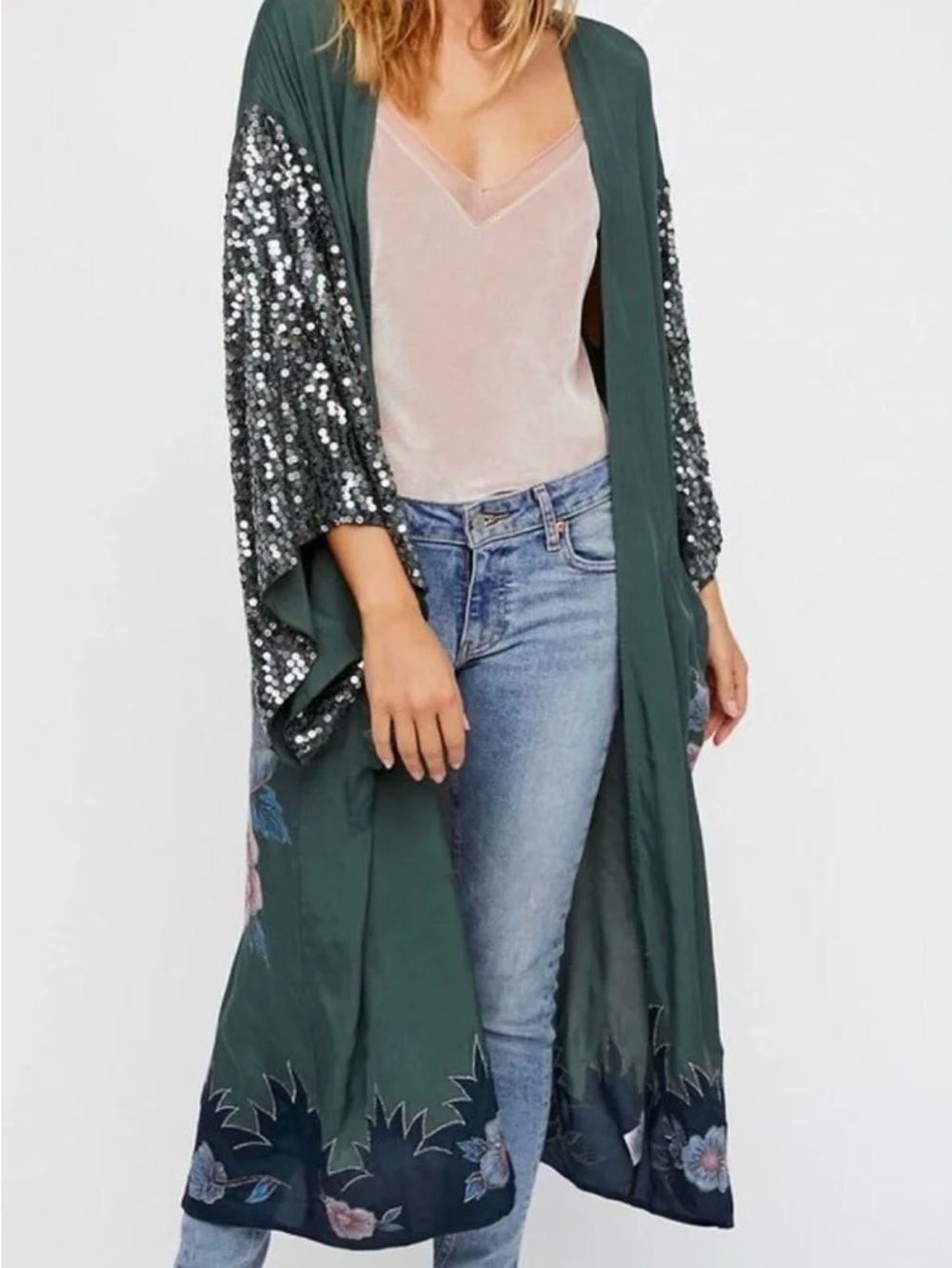Free People Sun Drop embroidered kimono - Picture 2 of 8